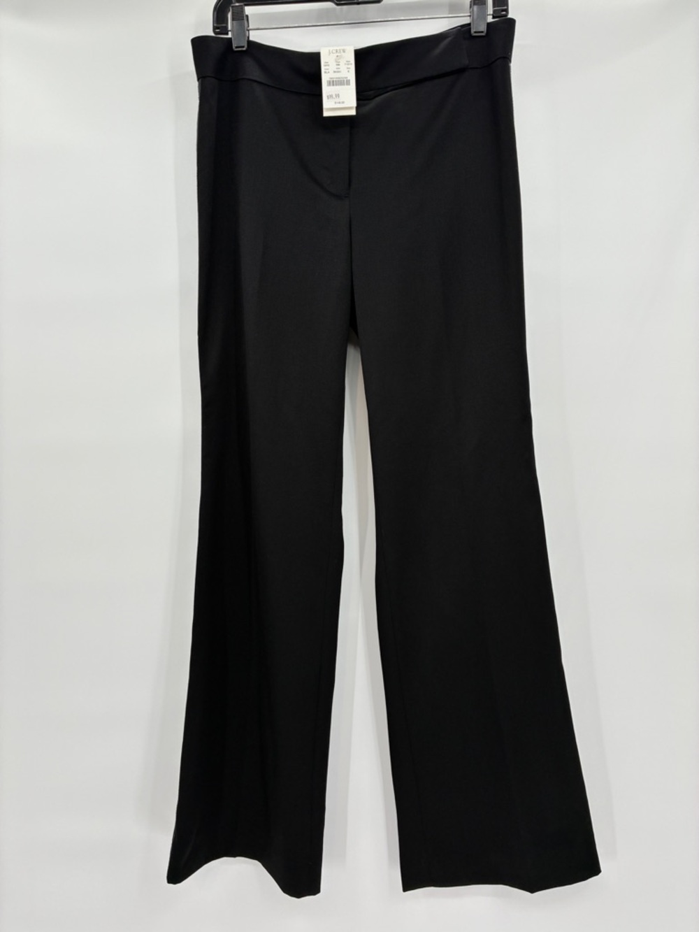 J Crew Vintage Women’s Black Wool Favorite Fit Tuxedo Pants Trousers Size 6 NEW
